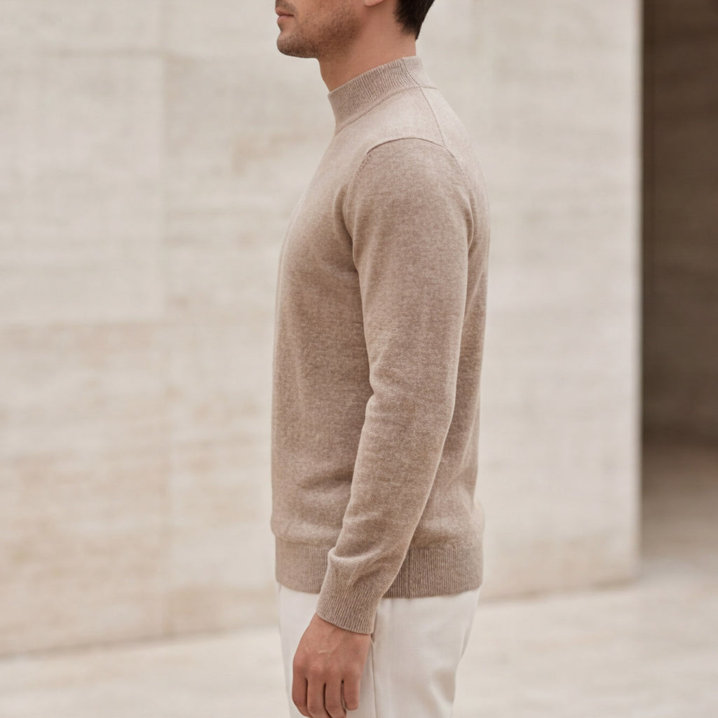 Matteo Bellini Merino Mock Neck Sweater
