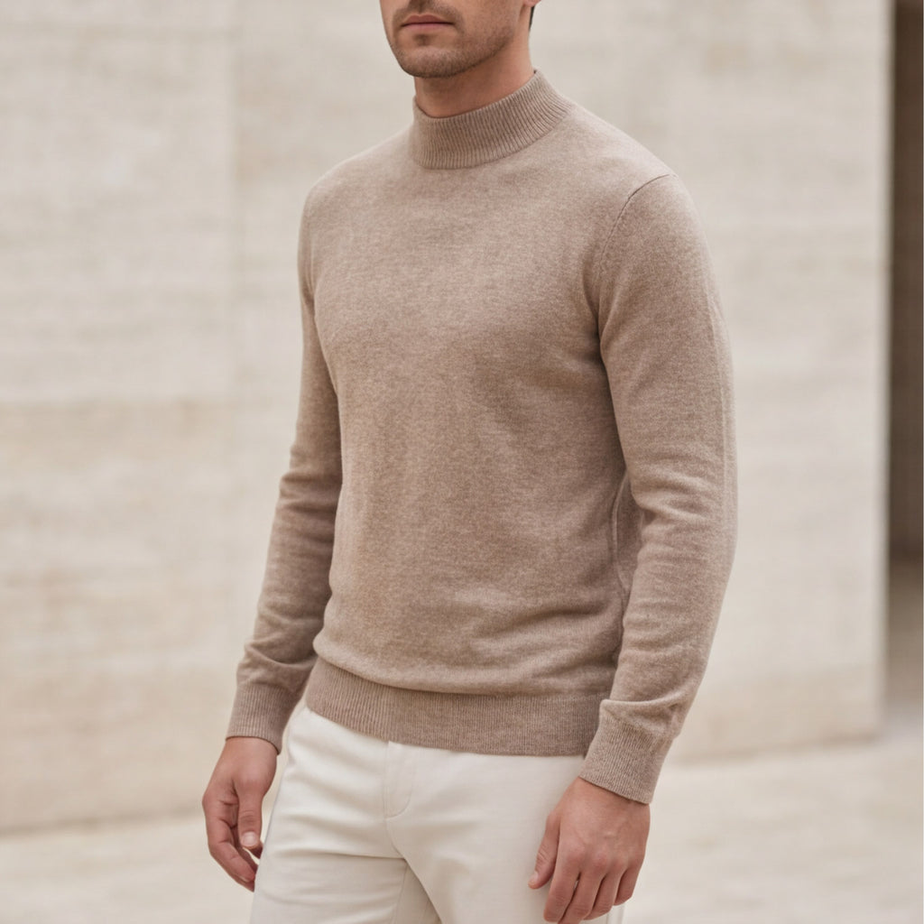 Matteo Bellini Merino Mock Neck Sweater