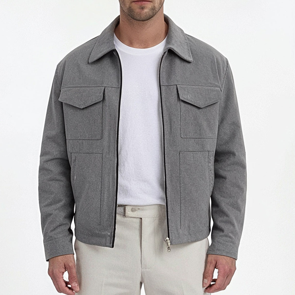 Matteo Bellini Suede Overshirt Jacket