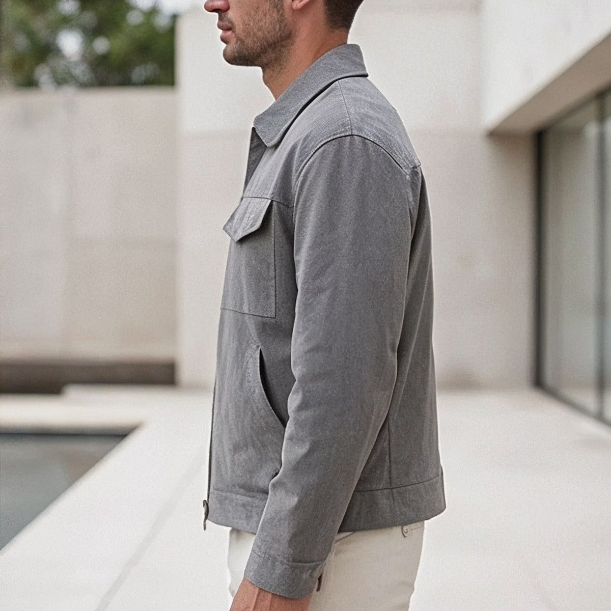 Matteo Bellini Suede Overshirt Jacket