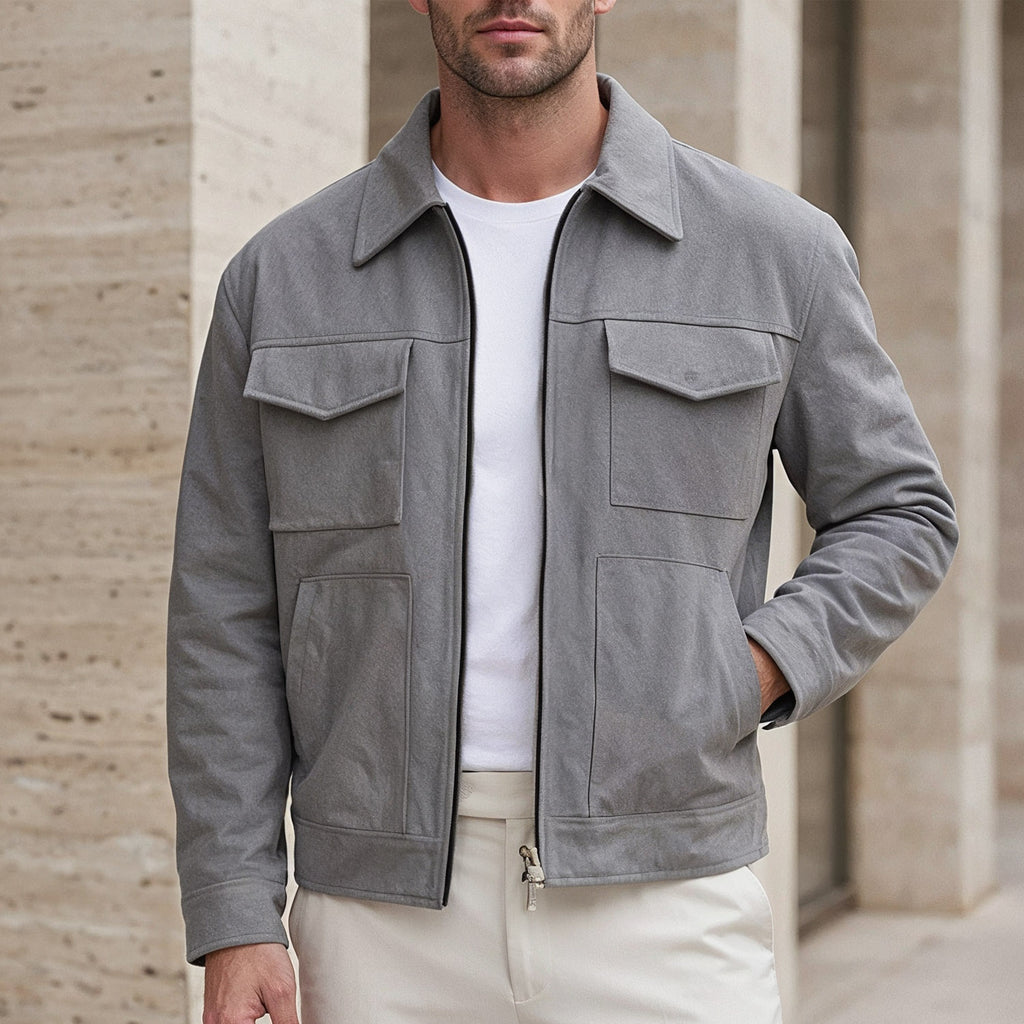 Matteo Bellini Suede Overshirt Jacket