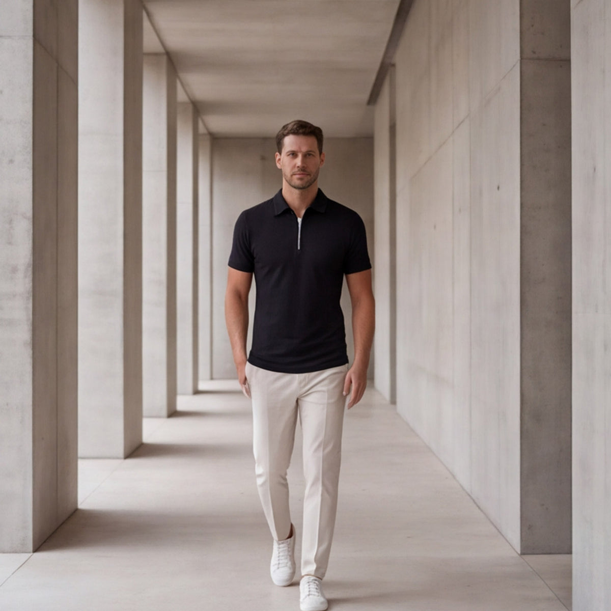 Matteo Bellini Zip Collar Polo