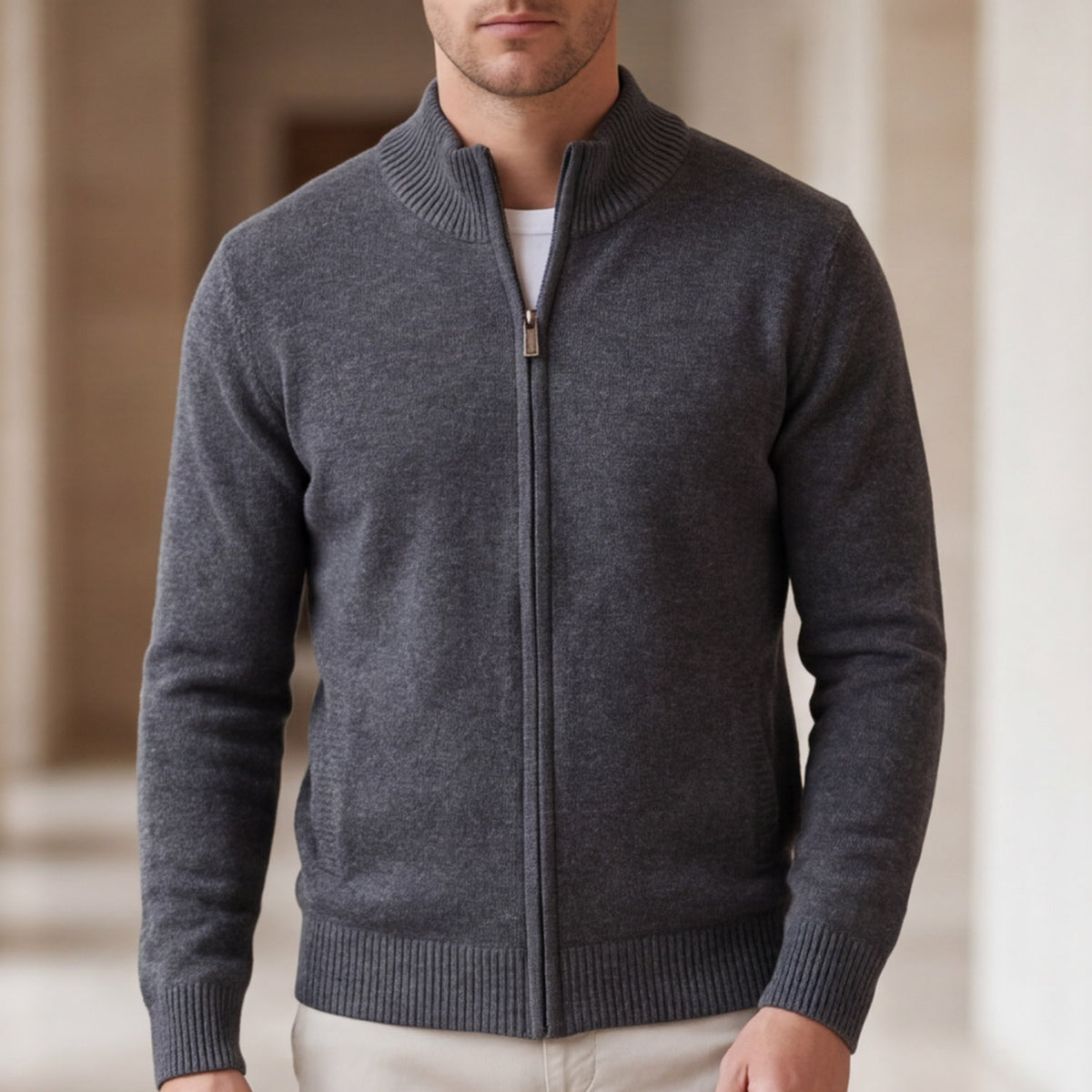 Matteo Bellini Merino Zip Cardigan