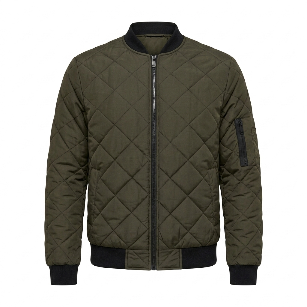 Matteo Bellini Aero Quilted Jacket - Army Green - product only