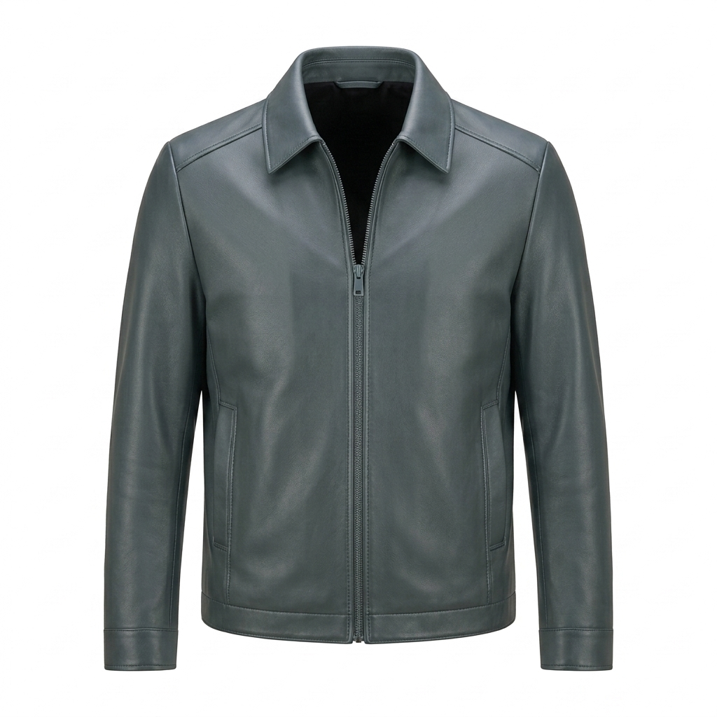 Matteo Bellini Bellaro Leather Jacket - Ha Blue - product only