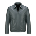 Matteo Bellini Bellaro Leather Jacket - Ha Blue - product only