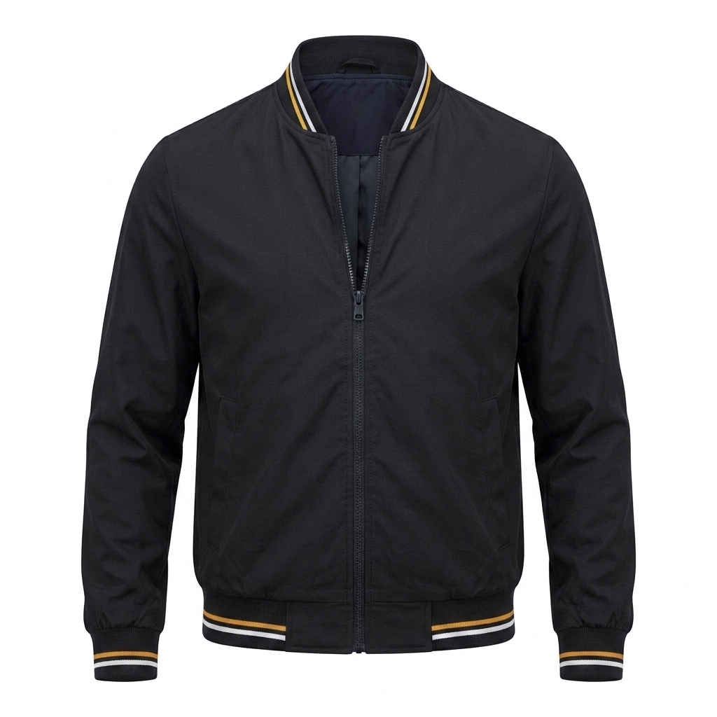 Matteo Bellini Regent Bomber Jacket - Black Striped - product only