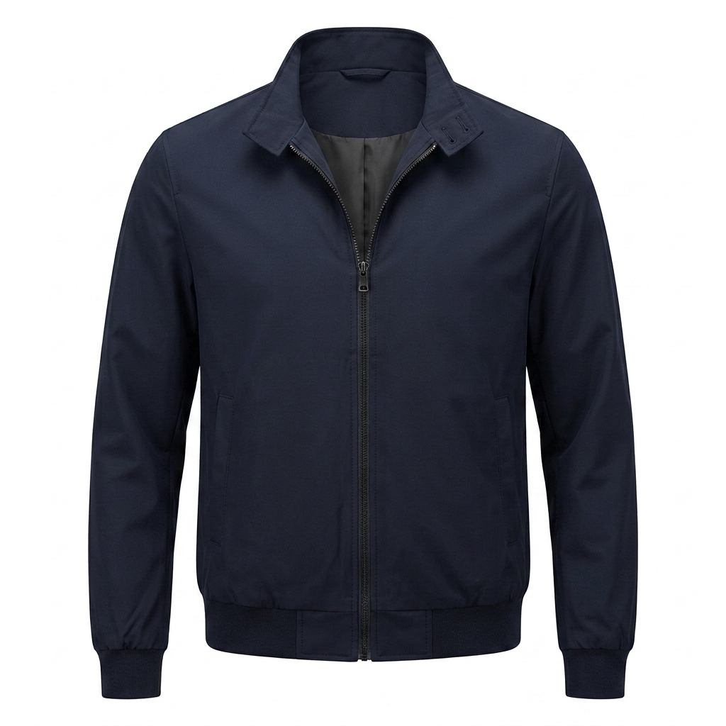 Matteo Bellini Salvieri Harrington Jacket - Navy Blue - product only