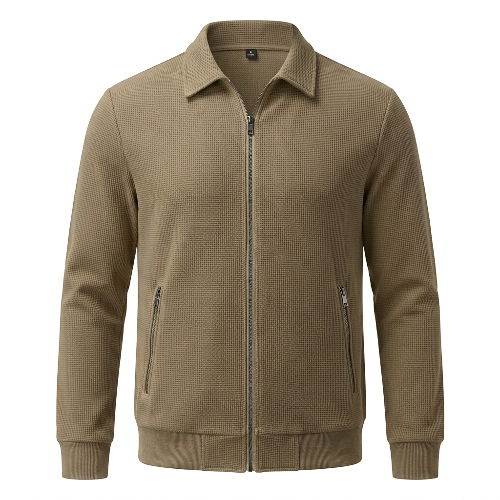 Matteo Bellini Waffle Jacket - Khaki - product only