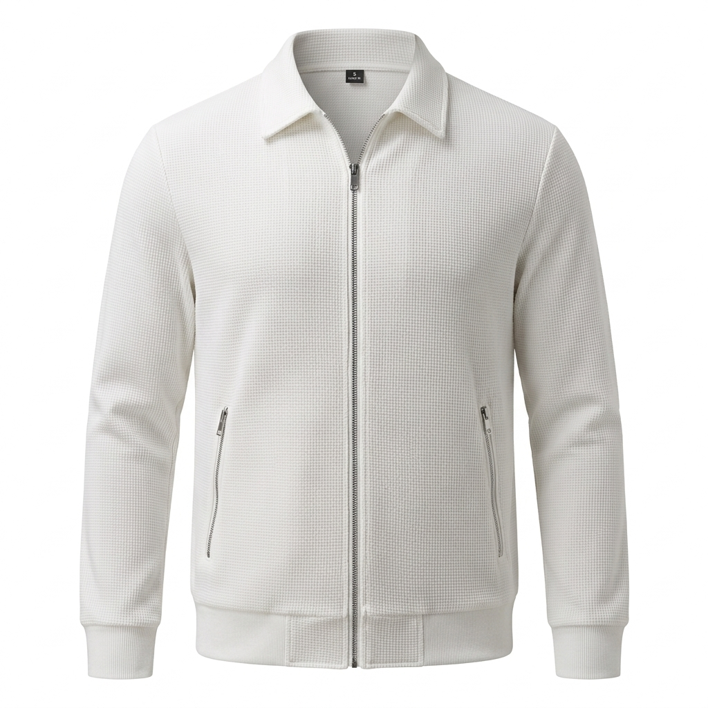 Matteo Bellini Waffle Jacket - White - product only